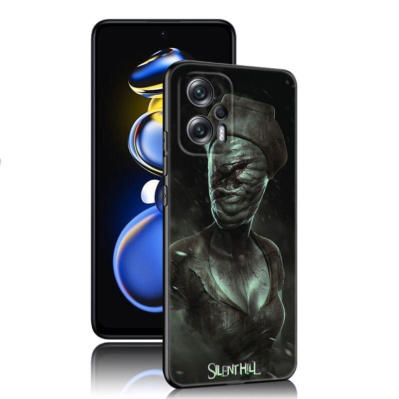 Ужасная игра Silent Hill черный силиконовый чехол для телефона Xiaomi POCO X3 X4 NFC F5 M3 M4 M6 X5 X6 Pro F3 F4 GT 5G C55 C65 M5