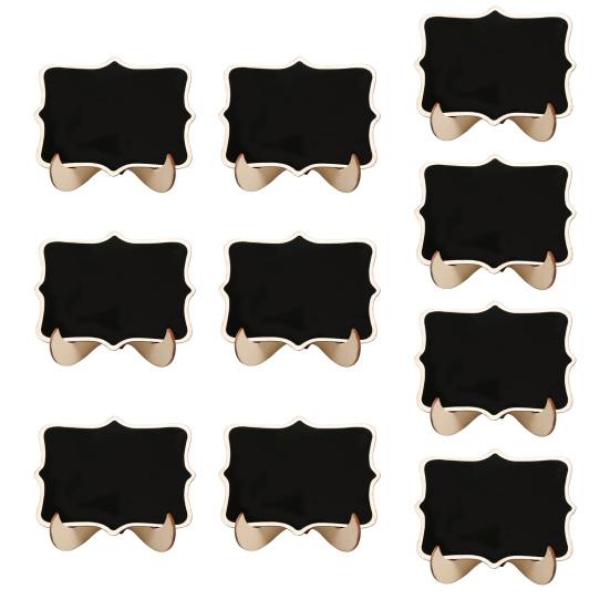 Мини-знак на доске с подставкой, деревянная настольная доска, многоразовая односторонняя маленькая доска для сообщений, свадебная вечеринка, мероприятия