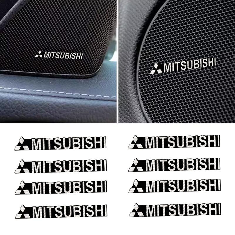 Car Speaker Audio Decorate 3D Aluminum Badge Decal Auto Emblem Sticker For Mitsubishi Colt Xpander Triton Outlander Pajero Lance