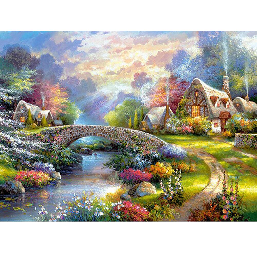 5D алмазная живопись «сделай сам», серия зданий, полный бриллиант, ручная работа, алмазная вышивка, мозаика, украшение для дома, спальни, подарок