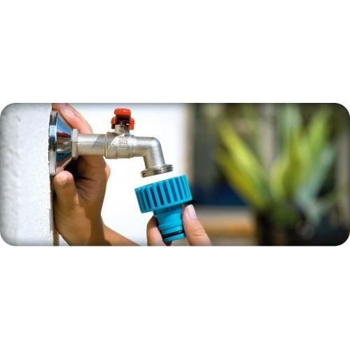 Connecteur filetage robinet - Rapide Connex - 3/4" - Système Heavy Duty - Bleu - 1"