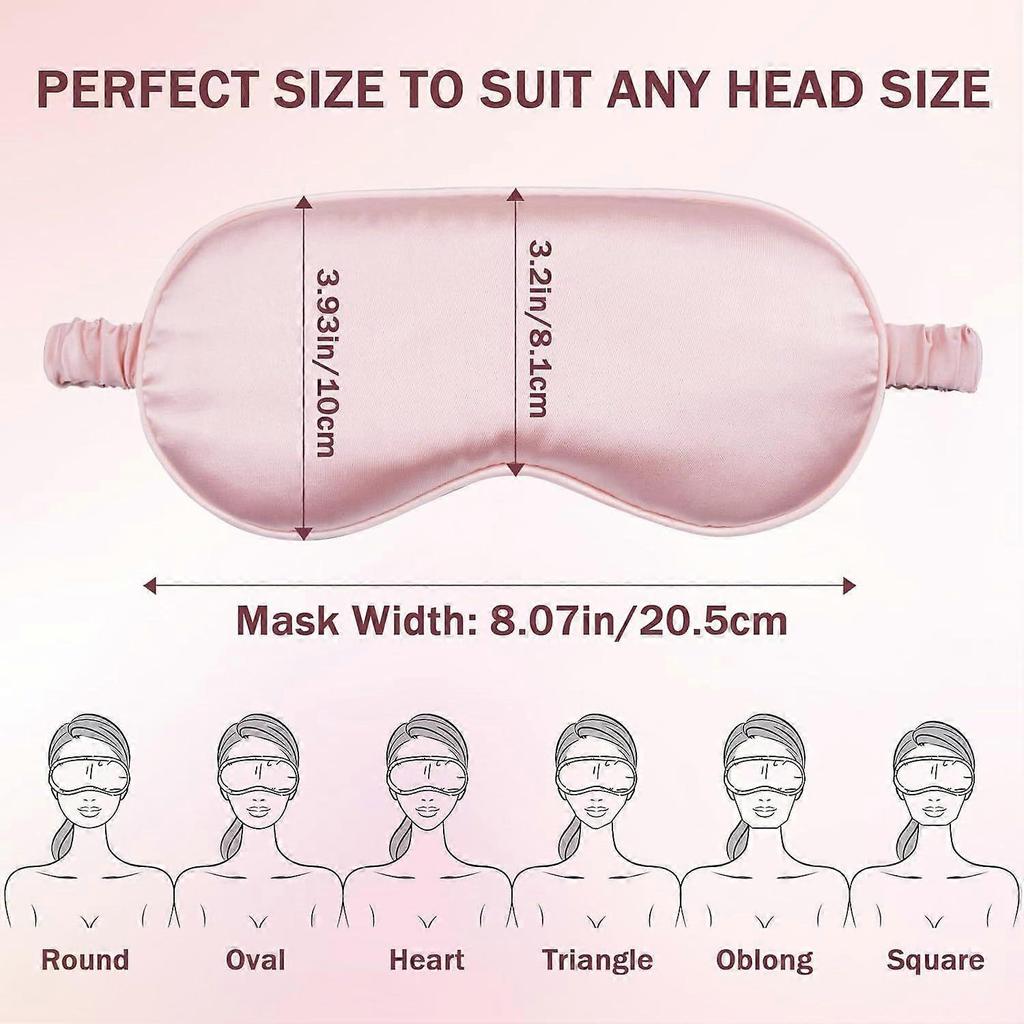 Sleeping Eye Mask 2 Pack, Soft Blackout Eye Mask for Men and Women, Sleeping Blackout Eye Mask for Supine and Side Sleepers, Nighttime Sleeping