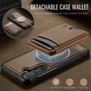 For Samsung Galaxy S26 Magnetic Case JEEHOOD J10 Leather Back Phone Cover with Detachable Card Holder Kickstand