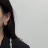 20 Легких Люксовых Украшений Серьги Тяжелой Промышленности Женские Микро-Инкрустация Оранжевым Цирконом Люксовый Темперамент Универсальные Серьги