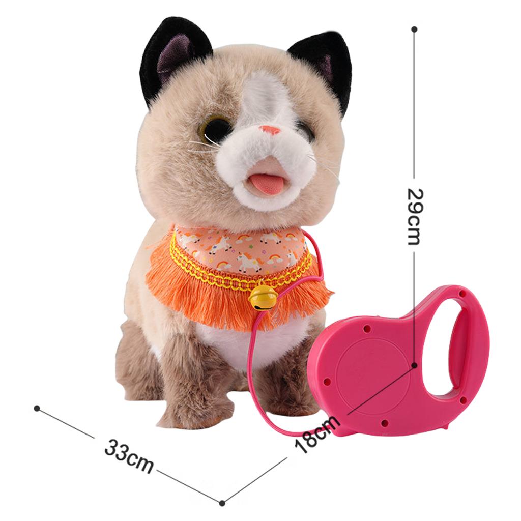 Электронная интерактивная плюшевая игрушка с поводком на дистанционном управлении Реалистичный робот-щенок для детей от 4 лет