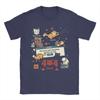 Men Too Many Cats Alert Playing Computer T Shirts  100% Cotton Clothing Casual Short Sleeve Crew Neck Tee Shirt Party T-Shirt