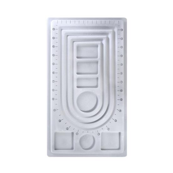 Bead Design Board DIY Jewelry Making Tray Flocked Bead Organizer Board for Necklace And Bracelet Beads Sorting And Stringing