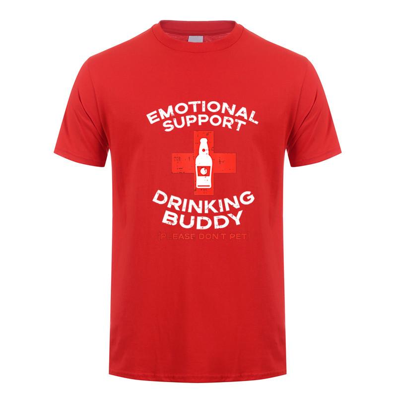 Summer Casual Unisexs Tshirt Emotional Support Drinking Buddy Adult Funny Drinking T Shirt Unisex Tops Tee DY317