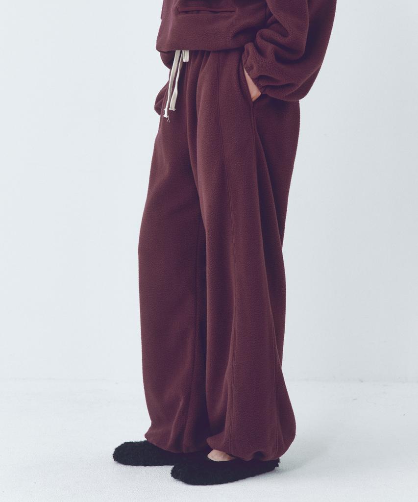 CITTA Over-Fit Soft Fleece Pants_Ctb557(Wine)