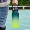 2L Large Capacity Water Bottle with Straw Plastic Gradient Color Water Cups High Quality Drinking Kettle Outdoor Sports Bottle