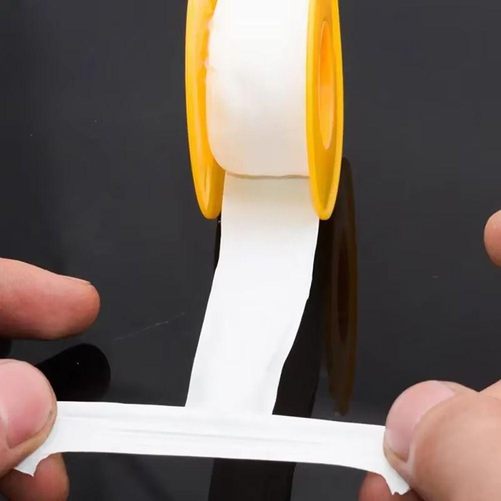 5Rolls New 10M PTFE Thread Tape Thread Joint Elastic Water Pipe Seal Tape Leak-proof White Yellow Plumbing Fitting Plumber Tools