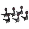 3 Left 3 Right String Tuning Keys Fully Enclosed Knob Zinc Alloy Machine Head Tuners for Acoustic El