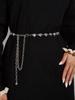 Rhinestone Waist Chain Metal Accessories Belt With Skirt Dress Waist Chain Decoration Thin Belt Tide