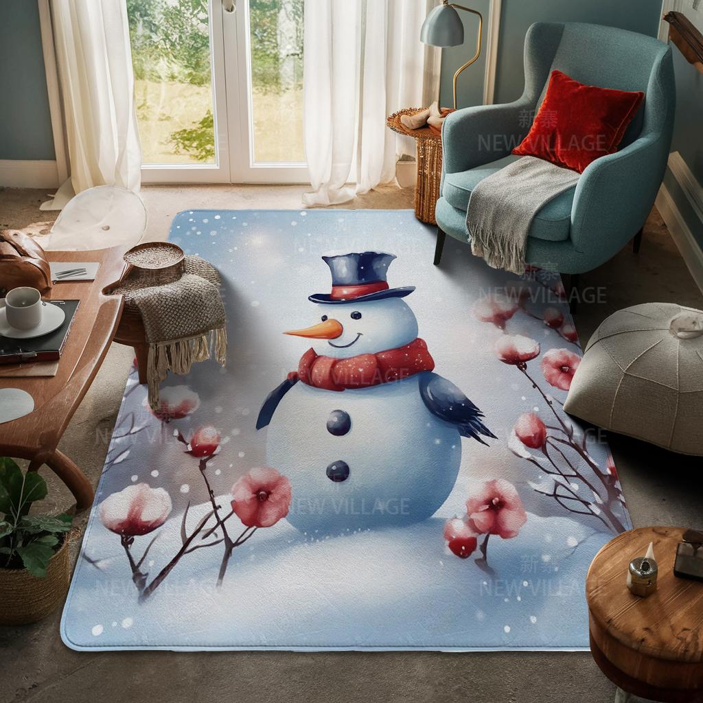 Ковер у входа в дом Домашний коврик у двери Гостиная Ванная Комната Ноги ванная комната Нескользящие коврики с водопоглощением для ванной Счастливого Рождества зима
