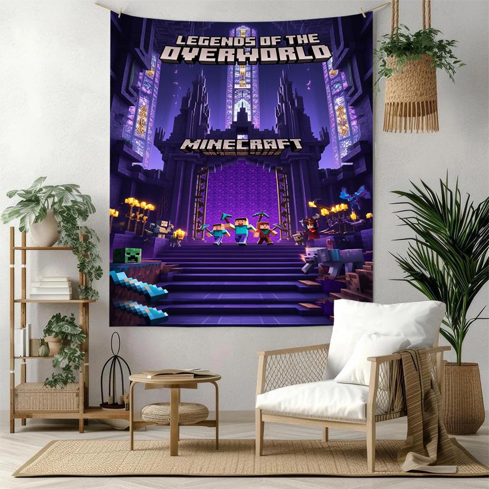 Minecraft Wall Decor Tapestry Art For Pet Memorial Birthdaywedding Party Backdrop Family Gift