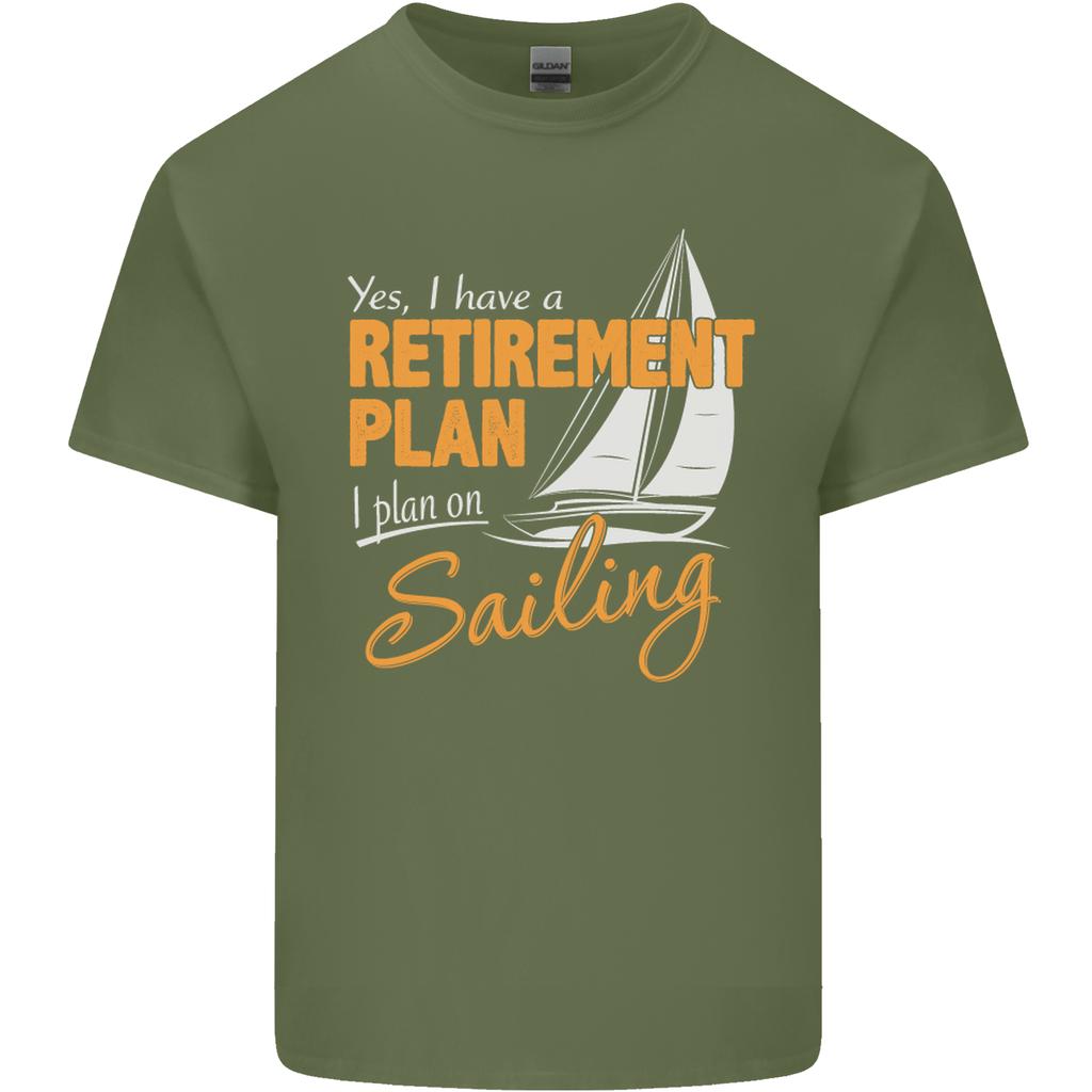 RetireUnisext Plan Sailing Sailor Boat Funny Unisexs Light Cotton TShirt