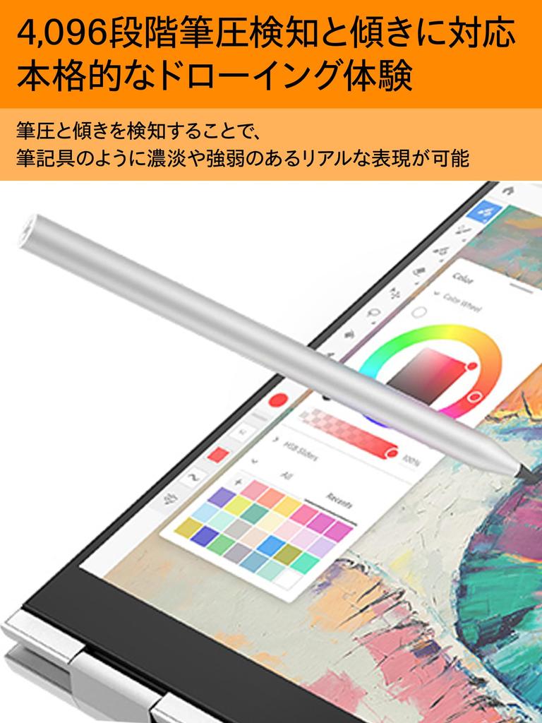 HP MPP Active Microsoft Pen Protocol USB 4096 Levels of Pressure Tilt Support Black Pen, 2.0, Rechargeable, Sensitivity, (Model Number 3J122AA#UUF),