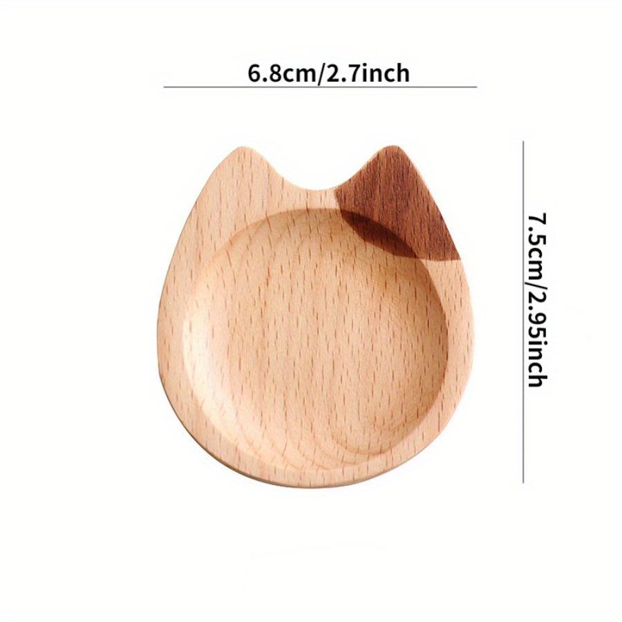 1 шт. Милая тарелка для приправы в виде кота, блюдо для соуса для пельменей, японский вкус, бук, мультяшная древесина, креативная домашняя кухня, предметы первой необходимости