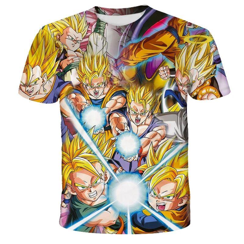 Мужская футболка Dragon Ball 2026 для взрослых, летняя, с коротким рукавом, детская