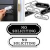 10Pcs Small No Soliciting Signs Self-adhesive Stickers Waterproof PVC Fade-Resistant No Solicitation Stickers