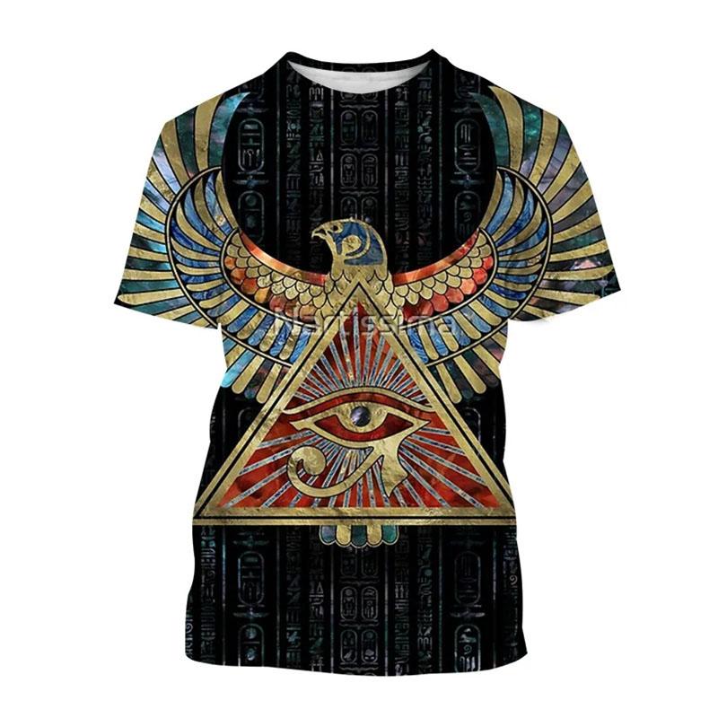 3D T-Shirt Ancient Egyptian God Eye Of Egypt Printing Short Sleeve Tops Men Harajuku Streetwear Oversize T-Shirts Size XS-6XL