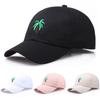 Men's Palm Tree Embroidery Baseball Cap Women Boy Coconut Tree Snapback Hip Hop Caps Outdoor Curved Black Cotton Dad Hat