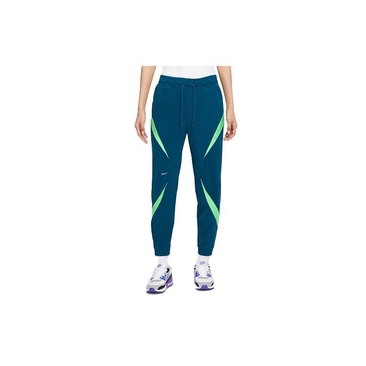Nike Спортивная одежда, тканые флисовые цветные блоки, теплые повседневные удобные спортивные брюки, женские брюки лавандово-синего цвета CU7019-460