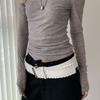 Y2k PU Leather Waistband Woven Western Cowboy Belt Fashion Women Wide Belt  Spicy Girl