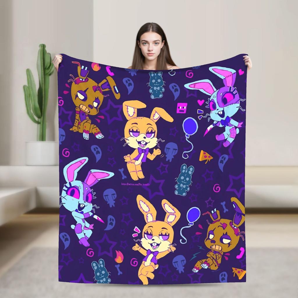 FNAF At Freddys Blankets Super Warm Novelty Plush Throw Blanket For Child Couch Bed Flannel Bedspread Bed Cover