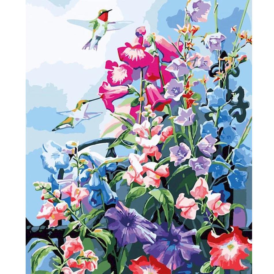 Frame Diy Painting By Numbers For Adults Kits Flowers Picture Wall Art Acrylic Paint On Numbers Starter Kit For Diy Gift 40x50