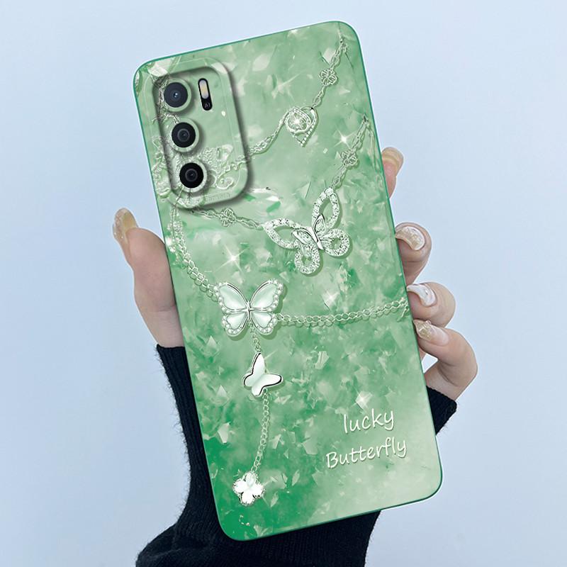 Чехол для OPPO A16 Чехол для Oppo A16s A54s Модный Простой Цветок Мягкий Жидкий Силикон Ударопрочный Чехол Oppo CPH2269 CPH2271 Funda