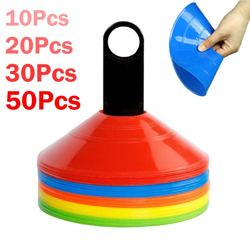 20/50Pcs Cone Set Soccer Training Sign Dish Soccer Training Pro Agility Discs Dish Adult Kid Football Training Equipment Football Training Equipment