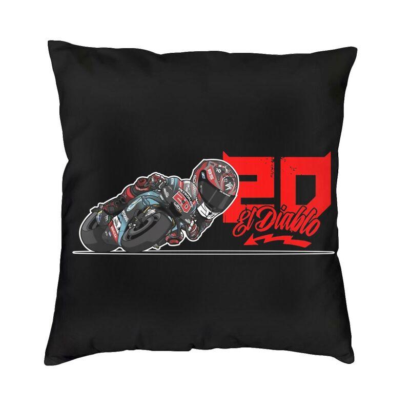 Cool French Racer Fabio Quartararo Square Throw Pillow Cover Decoration 3D Doublesided Print Cushion Cover for Living Room