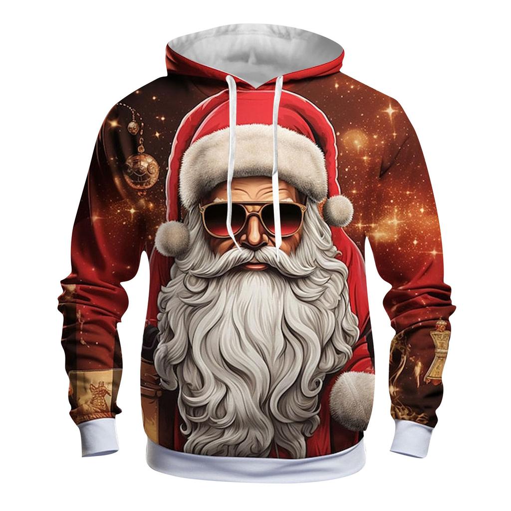 Мужское теплое плюшевое пальто с принтом, флисовый свитер, повседневное пальто, свитер с карманами, зимнее пальто