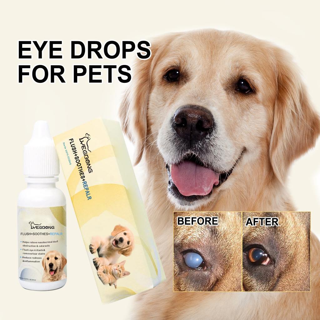 20ml Pet Eye Drops For Cats And Dogs To Remove Tear Marks To Eye Itching Mild Cleansing Eye Drops