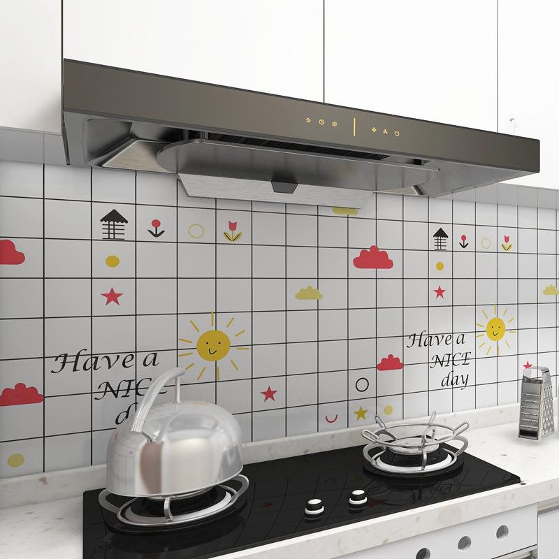 Водонепроницаемые Маслостойкие Самоклеящиеся Кухонные Обои для Плит и Вытяжек