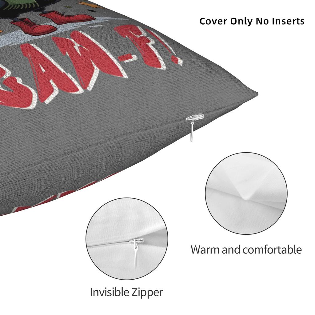 FCawF Chicken Square Pillow Cases Humor Rooster Meme Cushion Cover Fashion Polyester Decor Pillowcover for Seat 4040cm