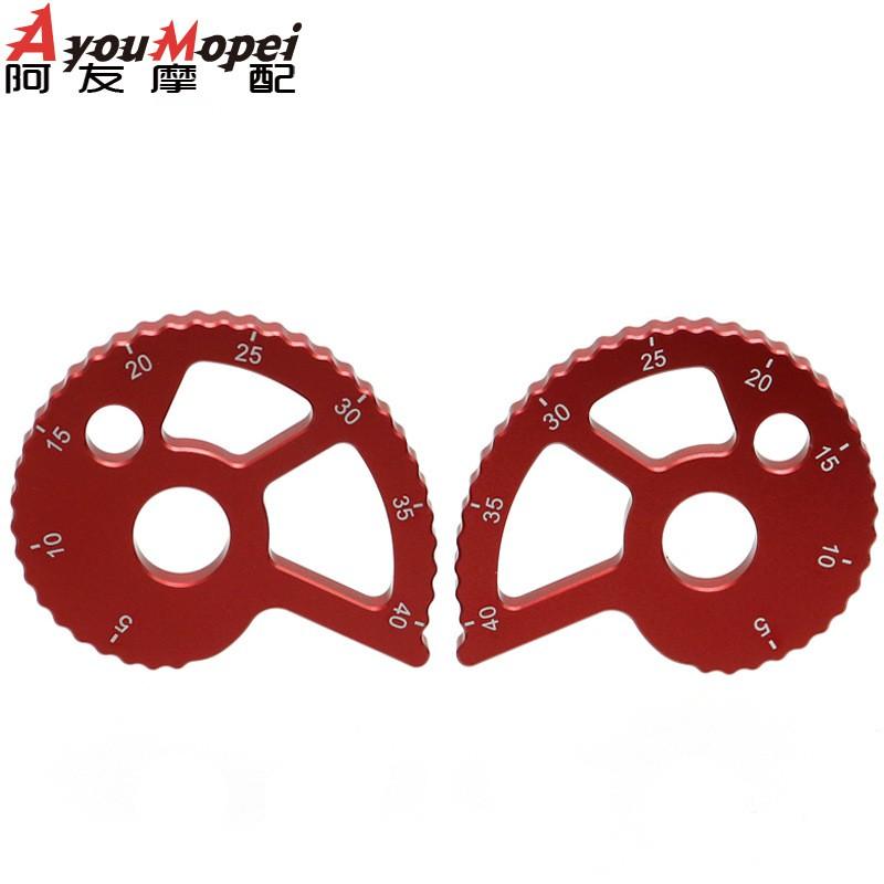 Aluminum Chain Adjuster Yamaha XTZ600 WR250Z DT125R 125RE Motorcycles - Black Red Blue