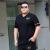 Fat Men's Fat Plus Size Summer Loose Short-sleeved T-shirt Tops Oversized Fat Popular Ice Silk Thin T-shirt