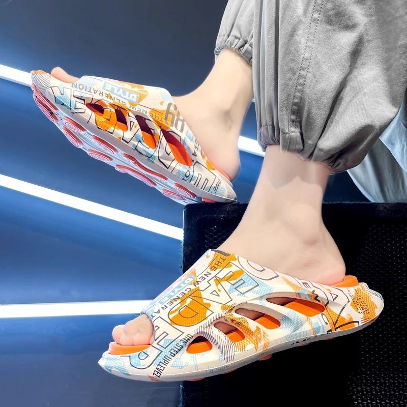 Men Fashion Slippers Sides Indoor Outdoor Men Flip-flops Sandals Beach Casual Shoes Soft Sole Slides Men's Sandals 2024