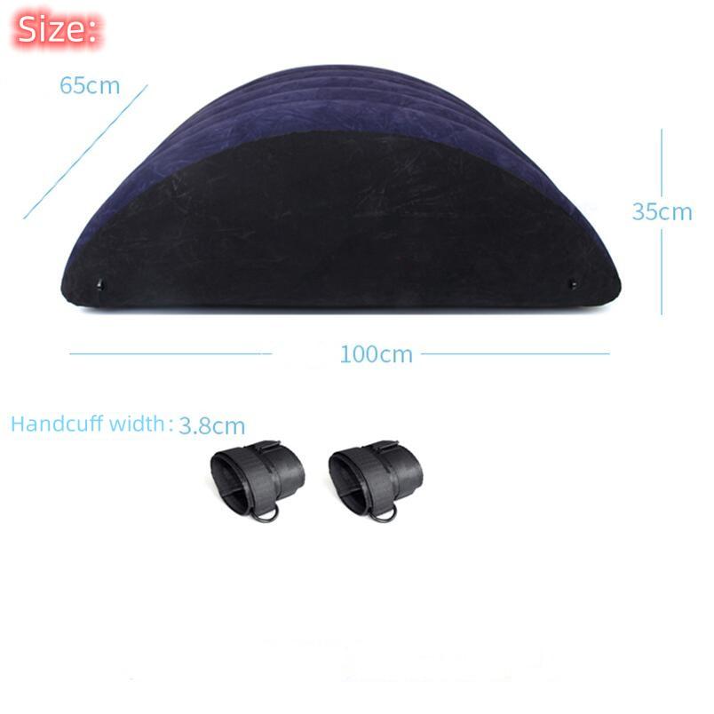 VaHppy Надувной коврик/Крыль для кровати Изогнутый качающийся Несколько сексуальных позиций 2,1 кг 100*65*35 Подарочные наручники Пары SM БДСМ-игрушки