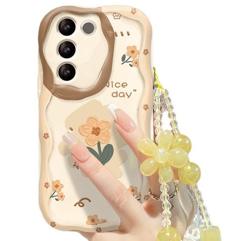 Подходит для чехла на мобильный телефон Apple 11promax iPhone11 маленькая желтая цветочная цепочка 11/11 прозрачный силиконовый мягкий 11 женский