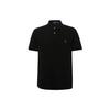 Polo однотонная вышитая рубашка-поло с коротким рукавом, мужские топы, черный цвет 710707434004