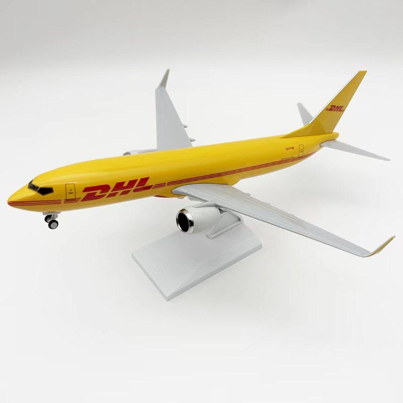 1:240 Scale DHL Airways B737 Airplane 30CM Model Miniature Resin Plane With Base & Wheels Souvenirs Aircraft Home Decoration
