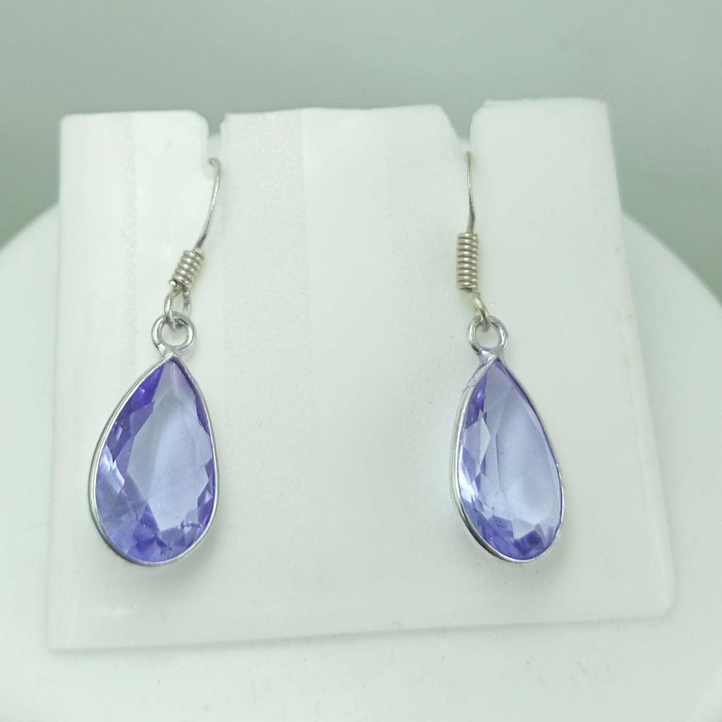 Аметист топаз драгоценный камень 925 пробы посеребренный крючок женские серьги ювелирные изделия WHE-E58