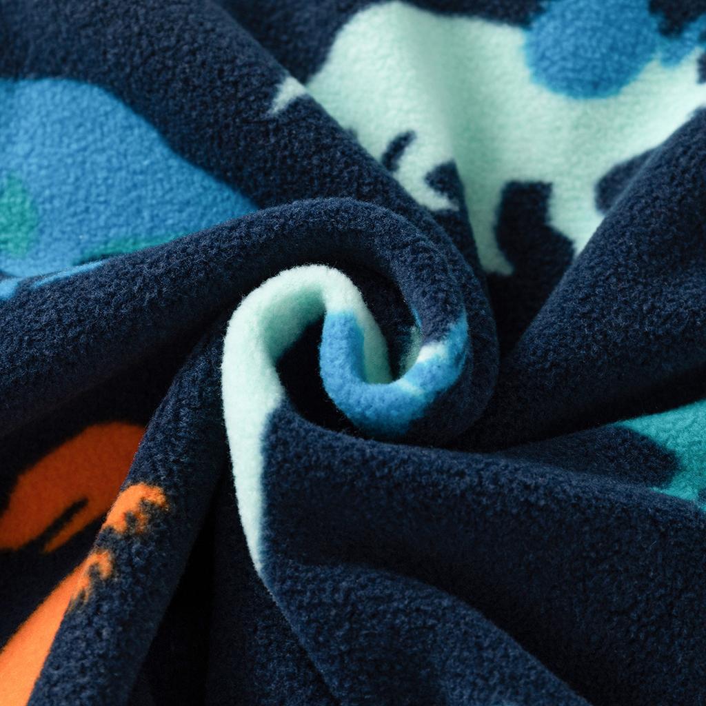 Children S Printed Fleece Coat Boys and Girls Warm Fleece Coat In Autumn and Winter Clothes with Cardigan Collar Childrens Clothing.