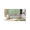 Lit d'enfant - MUVOE - 140x200 cm - Bois massif - Gris - Design avec clôture et porte