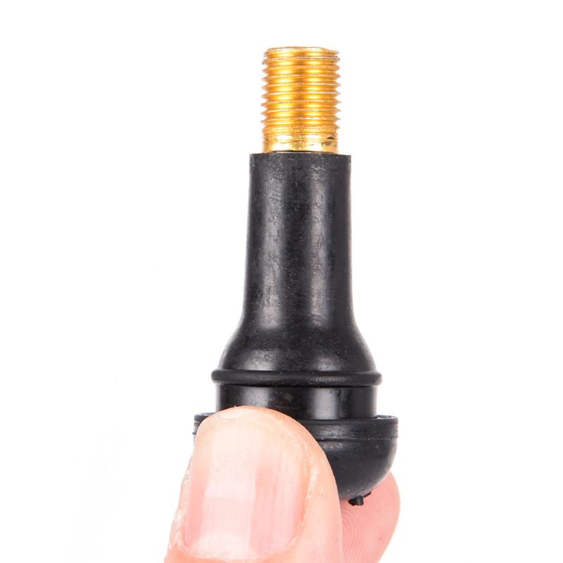 5pcs /Set Black Tr413 Tubeless Car Wheel Tire Valve Stems With Caps Tyre Rubber