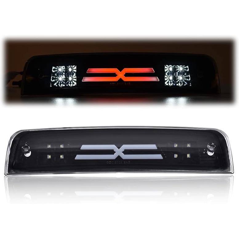 PIT66 LED Bar 3Rd Brake Light, Compatible With 2009-2017 Dodge Ram 1500 2500 3500 X Type High Mount Stop Light Rear Tail Cargo Lamps Smoked Lens