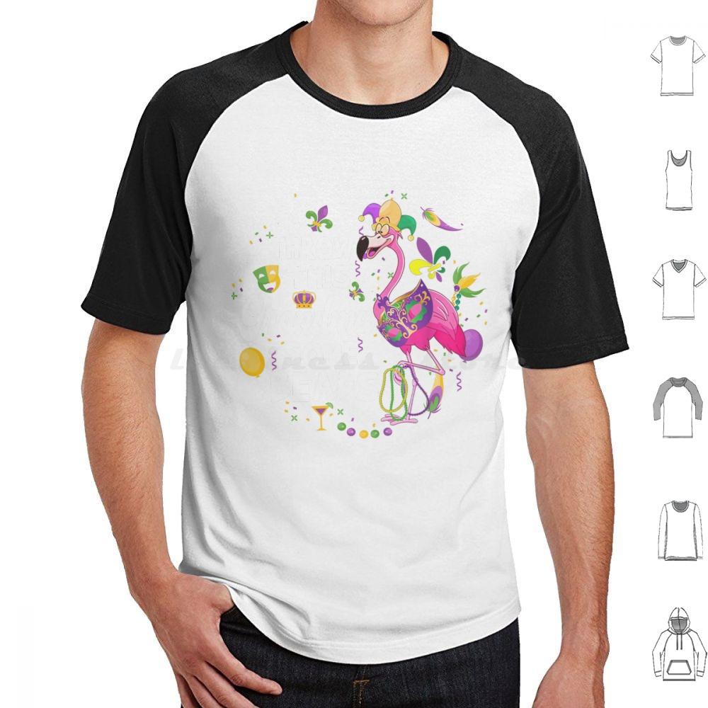 Throw This Grandma Some Beads Mardi Gras Flamingo Lover T Shirt Cotton Men Women DIY Print Mardi Gras Yall Flamingo Mardi Gras